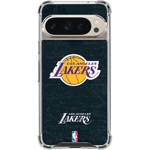 NBA Los Angeles Lakers Black Primary Logo Pixel 9 Pro XL Clear Case
